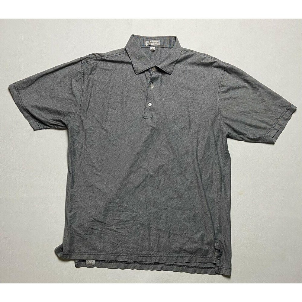 Peter Millar Summer Comfort Shirt L Grey Striped G